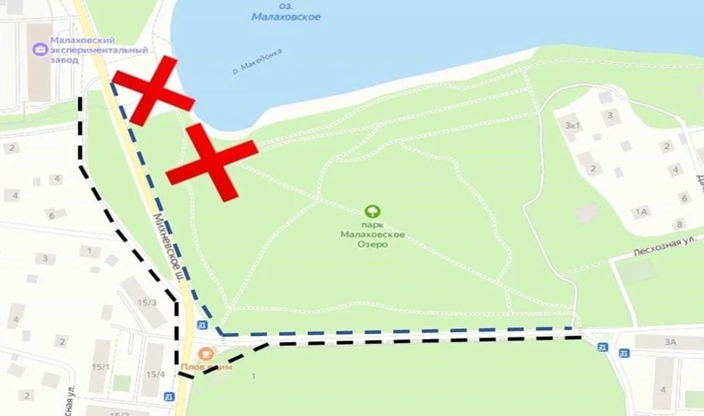 В парке поселка Люберец перекроют мостик через речку до 1 апреля