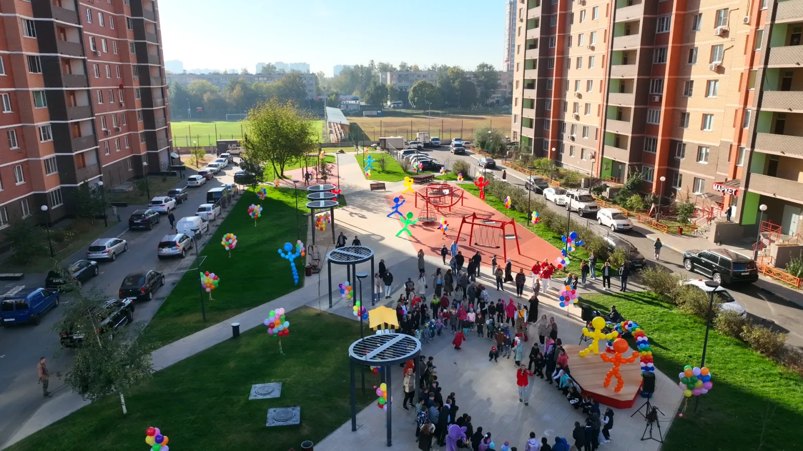 В поселке Люберец открыли новый благоустроенный сквер