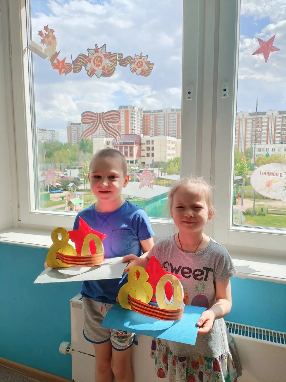 Дошкольники Люберец присоединились к Всероссийской акции «Окна Победы»