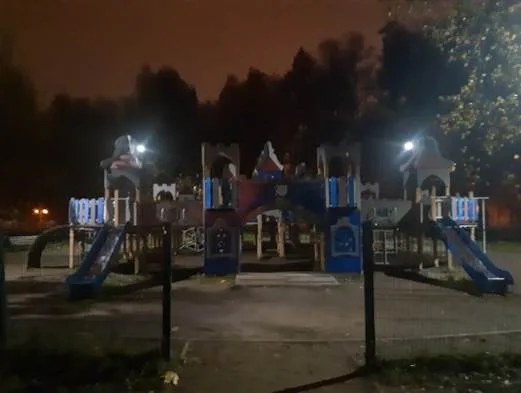 В парке Люберец восстановили уличное освещение