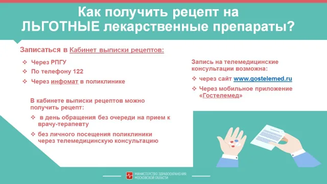 Для жителей Люберец в поликлиниках работают кабинеты льготной выписки лекарств