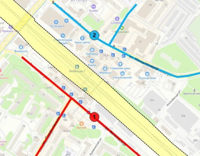 Вблизи станции МЦД-3 в Люберцах реконструируют три улицы