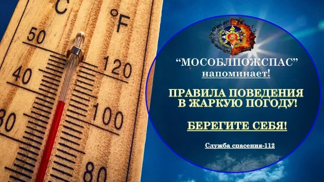 Спасатели призвали жителей Люберец сократить до минимума пребывание на солнце в жару