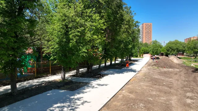 В Наташинском парке Люберец планируют завершить реконструкцию в сентябре