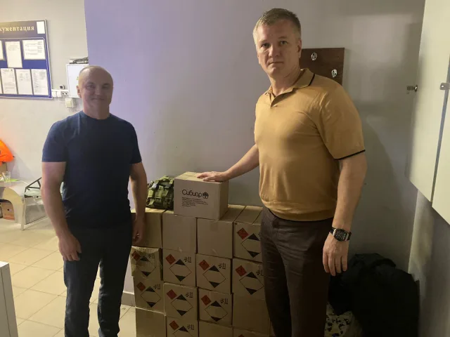 Дмитрий Дениско передал через ветерана СВО из Люберец газовые баллоны на передовую