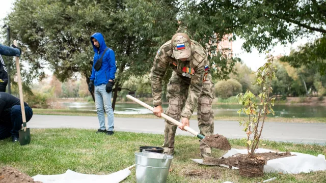 В парке Люберец в рамках экоакции высадили липы и сирени