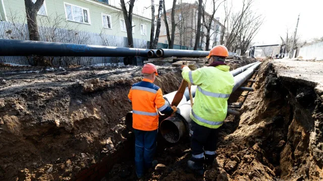 Участок теплотрассы протяженностью 400 метров капитально ремонтируют в Малаховке